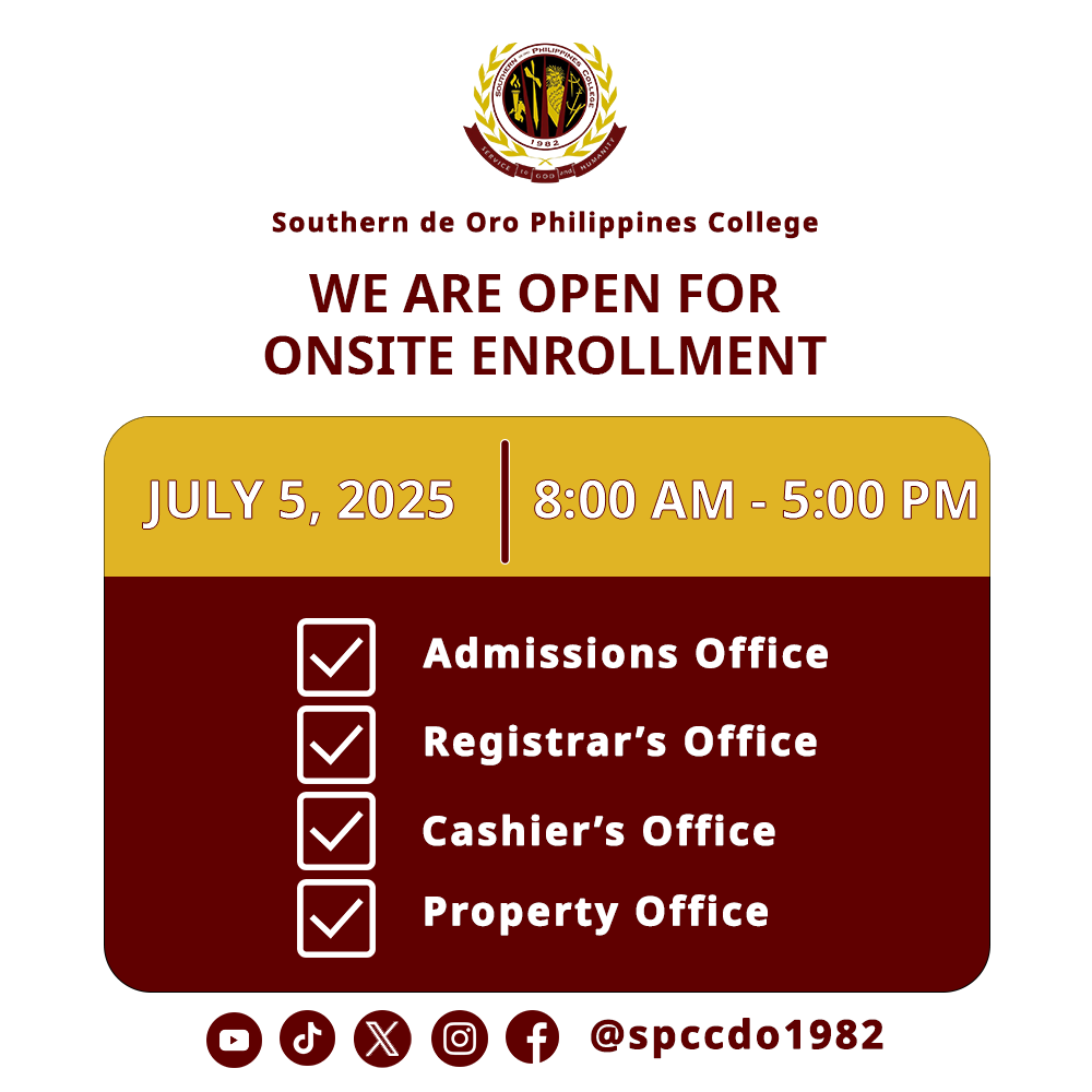 We are open for on-site enrollment – July 5, 2025
